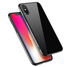 Funda Silicona Goma Espejo J01 para Apple iPhone X Negro