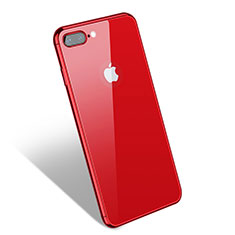 Funda Silicona Goma Espejo S02 para Apple iPhone 7 Plus Rojo