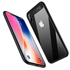 Funda Silicona Goma Espejo W01 para Apple iPhone Xs Max Negro