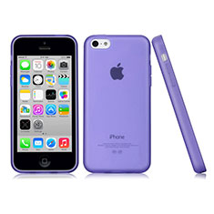 Funda Silicona Goma Mate para Apple iPhone 5C Morado