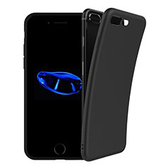 Funda Silicona Goma para Apple iPhone 7 Plus Negro