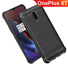 Funda Silicona Goma Twill para OnePlus 6T Negro