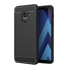 Funda Silicona Goma Twill para Samsung Galaxy A5 (2018) A530F Negro