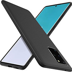 Funda Silicona Goma Twill para Samsung Galaxy S20 Plus Negro