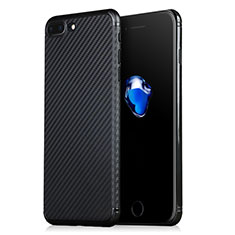 Funda Silicona Goma Twill W02 para Apple iPhone 7 Plus Negro