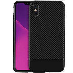 Funda Silicona Goma Twill Z01 para Apple iPhone X Negro