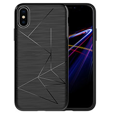 Funda Silicona Line R01 para Apple iPhone Xs Negro