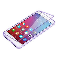 Funda Silicona Transparente Cubre Entero para Huawei GR5 Morado