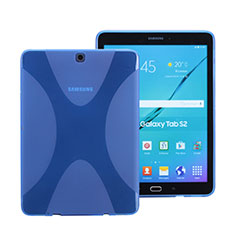 Funda Silicona Transparente X-Line para Samsung Galaxy Tab S2 8.0 SM-T710 SM-T715 Azul