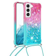 Funda Silicona Ultrafina Carcasa Gradiente Y01B para Samsung Galaxy S21 5G Cian