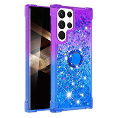 Funda Silicona Ultrafina Carcasa Gradiente Y04B para Samsung Galaxy S24 Ultra 5G Azul