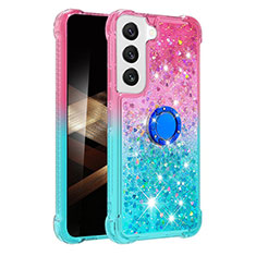 Funda Silicona Ultrafina Carcasa Gradiente Y04B para Samsung Galaxy S25 5G Cian