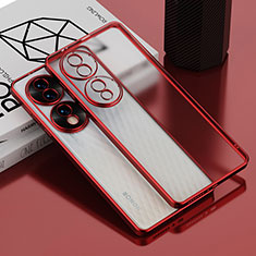 Funda Silicona Ultrafina Carcasa Transparente AN1 para Huawei Honor 70 5G Rojo