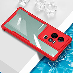 Funda Silicona Ultrafina Carcasa Transparente BH1 para Vivo iQOO 11 Pro 5G Rojo