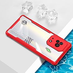 Funda Silicona Ultrafina Carcasa Transparente BH1 para Xiaomi Black Shark 5 5G Rojo