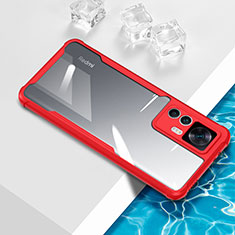 Funda Silicona Ultrafina Carcasa Transparente BH1 para Xiaomi Redmi K50 Ultra 5G Rojo