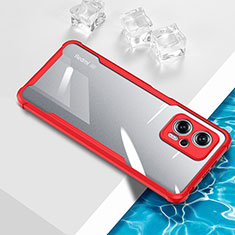 Funda Silicona Ultrafina Carcasa Transparente BH1 para Xiaomi Redmi K50i 5G Rojo