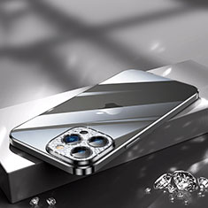 Funda Silicona Ultrafina Carcasa Transparente Bling-Bling LD2 para Apple iPhone 15 Pro Max Negro
