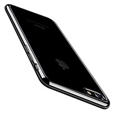 Funda Silicona Ultrafina Carcasa Transparente C01 para Apple iPhone 7 Negro