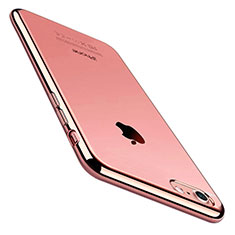 Funda Silicona Ultrafina Carcasa Transparente C01 para Apple iPhone 7 Oro Rosa