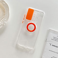 Funda Silicona Ultrafina Carcasa Transparente con Soporte para Xiaomi Poco M2 Naranja