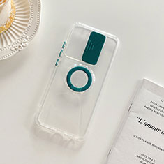 Funda Silicona Ultrafina Carcasa Transparente con Soporte para Xiaomi Poco M2 Verde