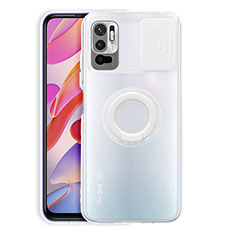 Funda Silicona Ultrafina Carcasa Transparente con Soporte para Xiaomi Redmi Note 10T 5G Blanco