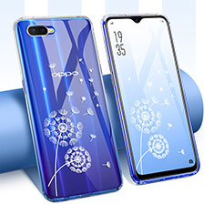 Funda Silicona Ultrafina Carcasa Transparente Flores T01 para Oppo RX17 Neo Claro