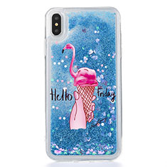 Funda Silicona Ultrafina Carcasa Transparente Flores T20 para Apple iPhone X Rosa