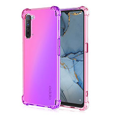 Funda Silicona Ultrafina Carcasa Transparente Gradiente G01 para Oppo K7 5G Rosa