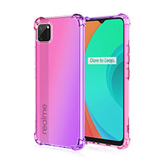 Funda Silicona Ultrafina Carcasa Transparente Gradiente G01 para Realme C11 Rosa