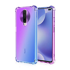 Funda Silicona Ultrafina Carcasa Transparente Gradiente G01 para Xiaomi Poco X2 Azul