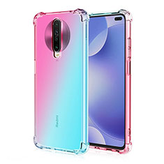 Funda Silicona Ultrafina Carcasa Transparente Gradiente G01 para Xiaomi Redmi K30 4G Cian