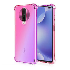 Funda Silicona Ultrafina Carcasa Transparente Gradiente G01 para Xiaomi Redmi K30 5G Rosa