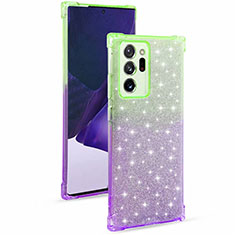 Funda Silicona Ultrafina Carcasa Transparente Gradiente G02 para Samsung Galaxy Note 20 Ultra 5G Morado