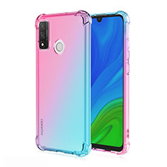 Funda Silicona Ultrafina Carcasa Transparente Gradiente H01 para Huawei Nova Lite 3 Plus Cian