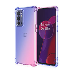 Funda Silicona Ultrafina Carcasa Transparente Gradiente para OnePlus 9RT 5G Purpura Claro