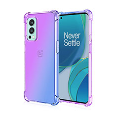 Funda Silicona Ultrafina Carcasa Transparente Gradiente para OnePlus Nord 2 5G Morado