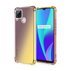 Funda Silicona Ultrafina Carcasa Transparente Gradiente para Realme 7i RMX2193 Amarillo