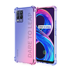 Funda Silicona Ultrafina Carcasa Transparente Gradiente para Realme 8 4G Azul