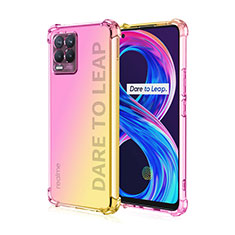 Funda Silicona Ultrafina Carcasa Transparente Gradiente para Realme 8 4G Rosa