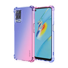 Funda Silicona Ultrafina Carcasa Transparente Gradiente para Realme 8 5G Azul