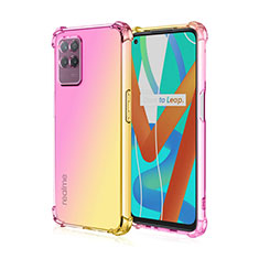 Funda Silicona Ultrafina Carcasa Transparente Gradiente para Realme 8i Rosa