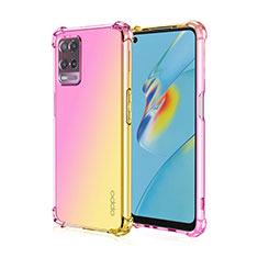 Funda Silicona Ultrafina Carcasa Transparente Gradiente para Realme 8s 5G Rosa