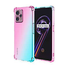 Funda Silicona Ultrafina Carcasa Transparente Gradiente para Realme 9 5G Cian