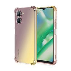 Funda Silicona Ultrafina Carcasa Transparente Gradiente para Realme C33 (2023) Amarillo