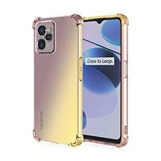 Funda Silicona Ultrafina Carcasa Transparente Gradiente para Realme C35 Amarillo