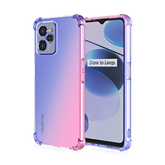 Funda Silicona Ultrafina Carcasa Transparente Gradiente para Realme C35 Azul