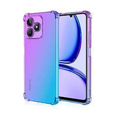 Funda Silicona Ultrafina Carcasa Transparente Gradiente para Realme C51 Purpura Claro