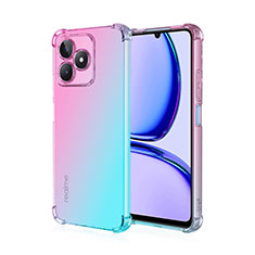 Funda Silicona Ultrafina Carcasa Transparente Gradiente para Realme C53 India Cian